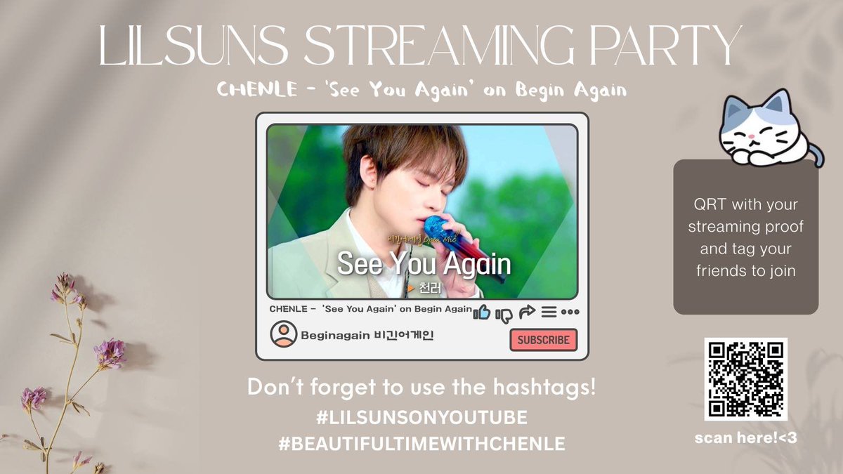 ZCLSTREAM's tweet photo. ＊*•‌‌‌🧚‍♂️ 천러(CHENLE)의 'See You Again’♬｜비긴어게인 오픈마이크😸 •‌‌‌*˚＊

🔗https://t.co/Uk5udMj6E5

‼️ Don’t Break the Chain! ‼️

⭐️ tag : all beloved dreamzens &amp; lilsuns 🩵

#BeautifulTimeWithCHENLE
#LilsunsOnYouTube https://t.co/MTfqnKljVO