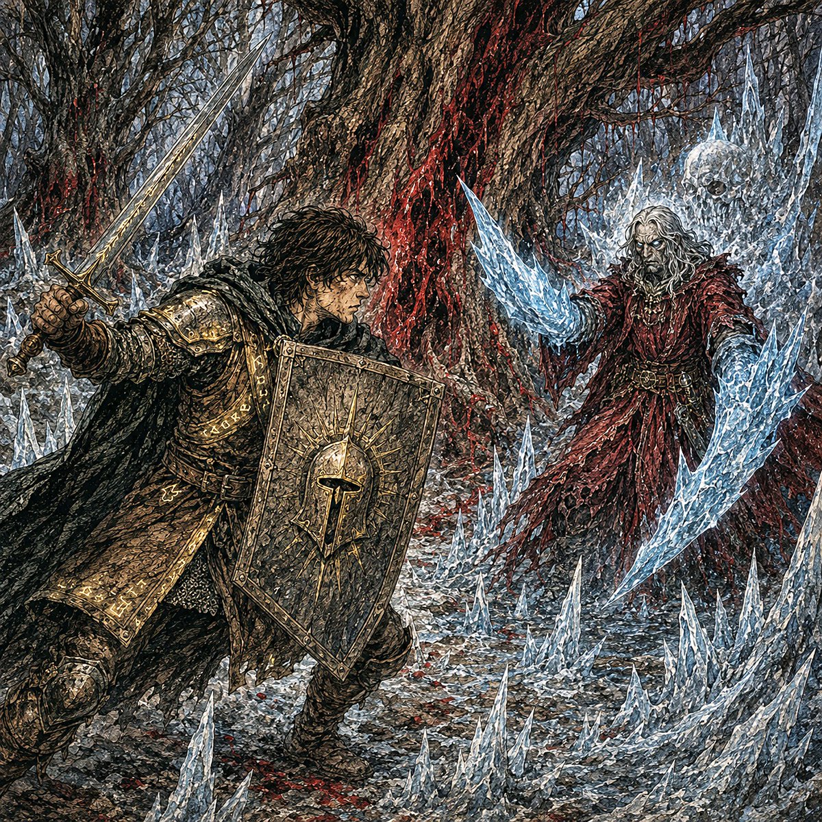 JMAlbinus's tweet photo. Hoy en el blog os dejo un nuevo relato #relato 📚de fantasía, donde el enfrentamiento contra el mago renegado nos muestra a un protagonista con una voluntad inquebrantable, cuyo pasado lleno de pérdida le convirtió en un caballero protector del reino 🛡️​
https://t.co/TFM7TL31y0 https://t.co/rAnNmxoFEX