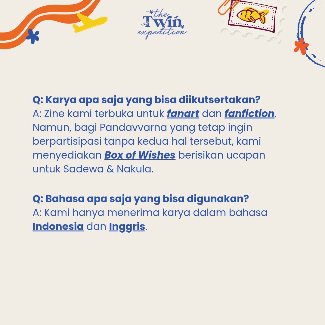 SSNNproject's tweet photo. [IND]

Terima kasih atas semua pertanyaan yang sudah kalian kirimkan! 
Kami telah merangkum beberapa pertanyaan yang paling sering ditanyakan dalam FAQ ini. Jika masih ada pertanyaan, jangan ragu untuk meninggalkan komentar! ✨️

[More for ENG text⬇️]

#TheTwinExpedition ✈️✨️ https://t.co/D8ec0tMyM6