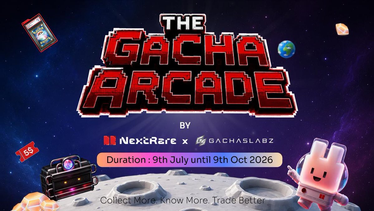 Gacha_Slabz's tweet photo. We’re excited to partner with @NextRare_cards  to bring even more rewards to the Pokémon TCG community!

As part of this collaboration, every Slabz registered user will receive 15 Gems on NextRare! Redeemable for 5 USD OFF your next Pokémon Slabz Gacha.

More value.
More packs.
More chances to hit your grail. 🔥

Stay tuned in our Discord for redemption details and get ready to pull your next card!
