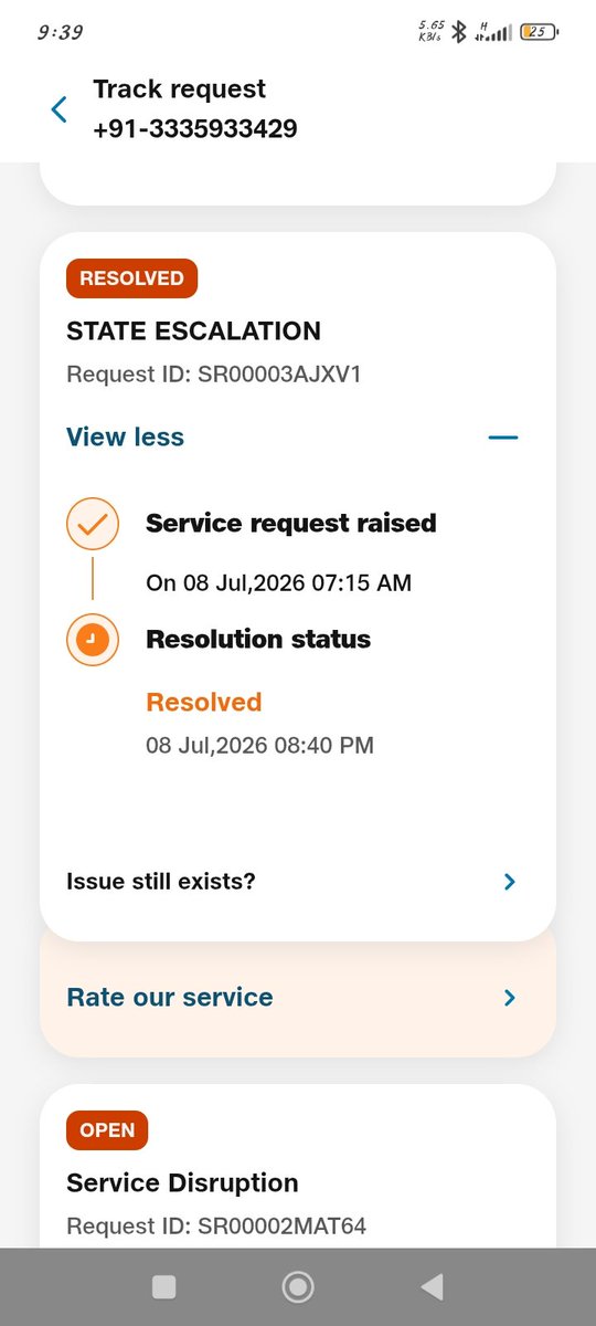 SoumenMamonPal's tweet photo. @JioCare @reliancejio Absolute extortion by Jio Kolkata team Internet down since 4 July (SR00002MAT64)on hold. Today higher authority lady called,rudely threatened to keep internet down permanently unless I forcefully migrate to AirFiber! Paid 5month advance! Have call recording. https://t.co/KY0nDUENhS