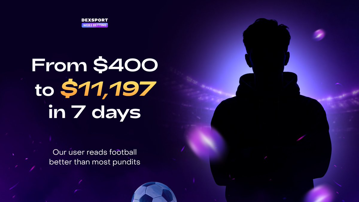 Web3_builder_'s tweet photo. Wait, someone turned $400 into $12K just by making World Cup predictions on Dexsport? 

That actually blew my mind

Right now @Dexsport has live World Cup prediction markets running for the whole tournament. You can check every match and make your picks. Everything is non-custodial  just connect your wallet, no KYC, no sign-up. Payouts and deposits are instant in USDT, BNB, ETH and other major coins.