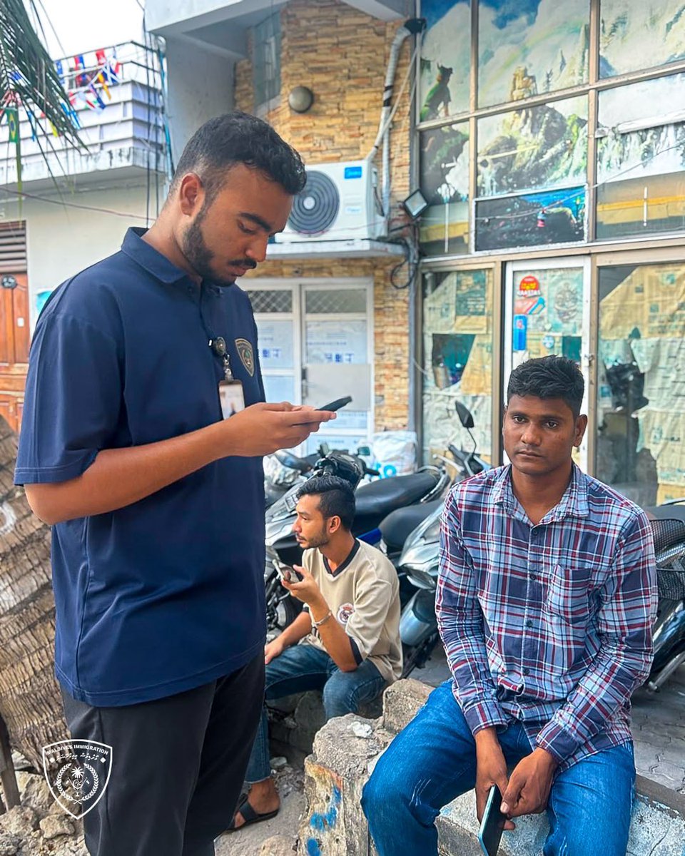 ImmigrationMV's tweet photo. Monitoring activities under the Migration Monitoring &amp; Compliance Program (MMCP) were conducted in Hulhumalé and Malé yesterday.  Total of 68 expatriates were checked and 7 expatriates found in violation of immigration regulations were detained. https://t.co/I3K9n0eZUZ