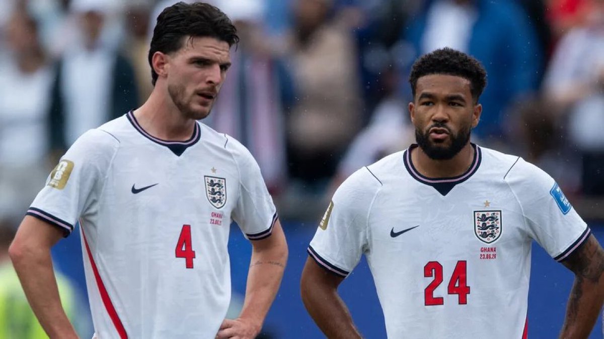 ayubafootball's tweet photo. 🚨🏴󠁧󠁢󠁥󠁮󠁧󠁿 𝗡𝗘𝗪: Declan Rice, Reece James and Marc Guéhi all missed England training on Wednesday ahead of their World Cup quarter-final against Norway. https://t.co/Kz37NTNZ1Z