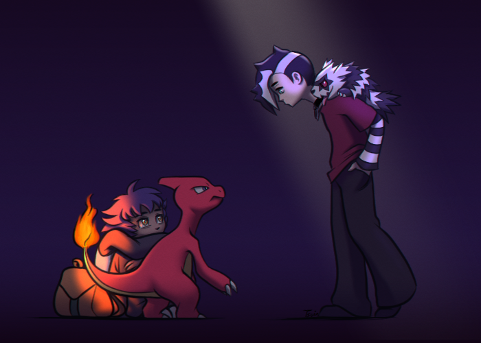 beagletsuin's tweet photo. Leon got lost on Route 9 & found refuge in Spikemuth - He’s only ever heard about how ‘bad’ that city is. He was surprised to find another kid around his age there.
#PokemonSwsh #ポケットモンスターソード #Piers #ネズ #Spikemuth #スパイクタウン #Leon #ダンデ https://t.co/ePGZuLuTEk