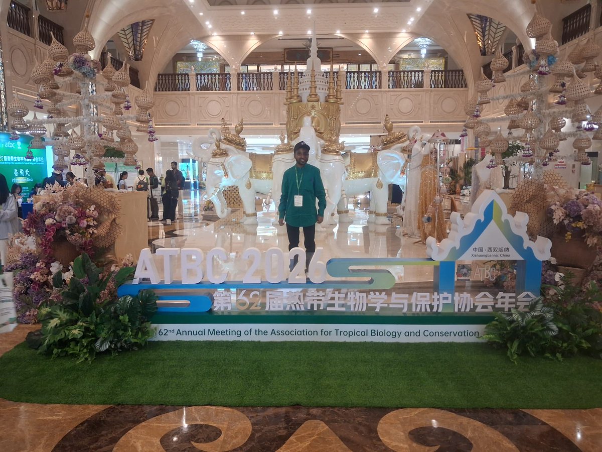 JereemThampan's tweet photo. It was an exciting experience to attend the 62nd Annual Meeting of @theATBC at the vibrant city of #Xishuangbanna, China, hosted by #XTBG. I chaired a session on changes in dryland vegetation and presented my research. It was a wonderful experience to learn &amp; interact with people https://t.co/jfpzXSvzDm