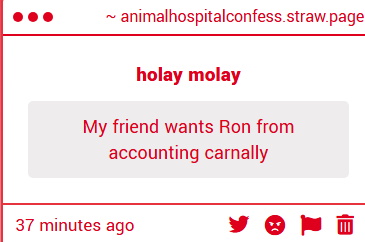 AHconfessionsss's tweet photo. you know what the hell sure
#animalhospital https://t.co/Lvj5Mgjf2v