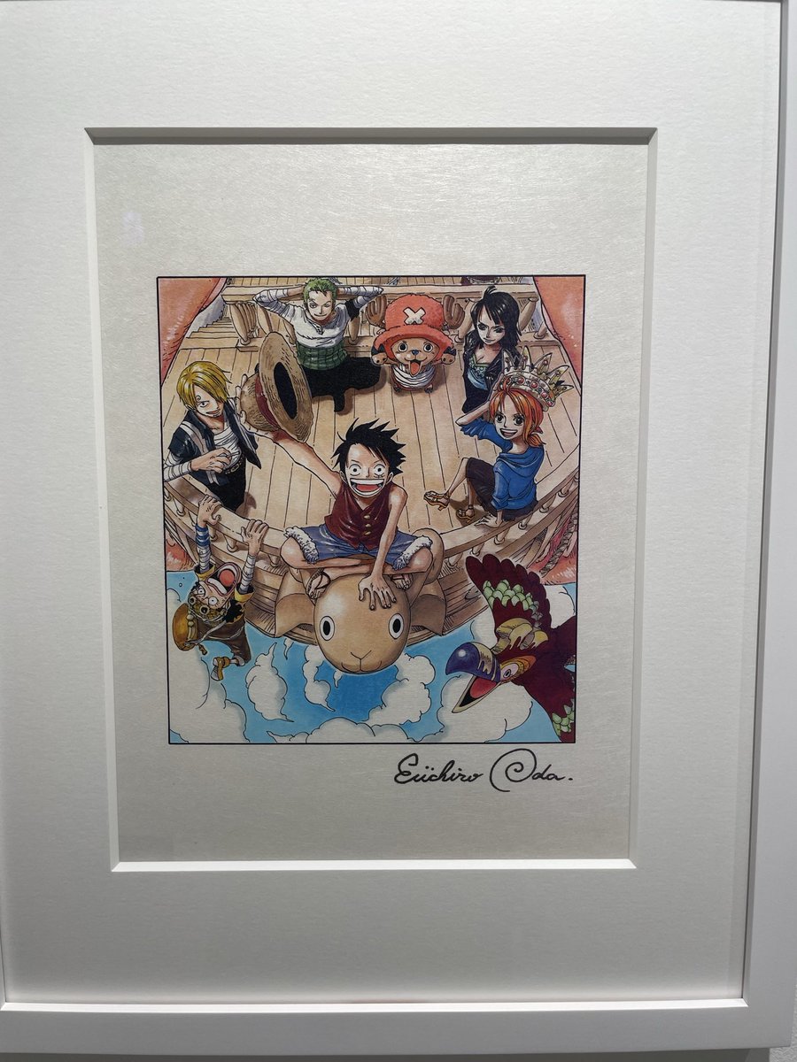happymind2010's tweet photo. 集英社マンガアートヘリテージでワンピースの絵を見てきた。
1巻のカバーアートを購入した。
百枚だけどどのくらい売れたかな? https://t.co/hW4sQrXYrO