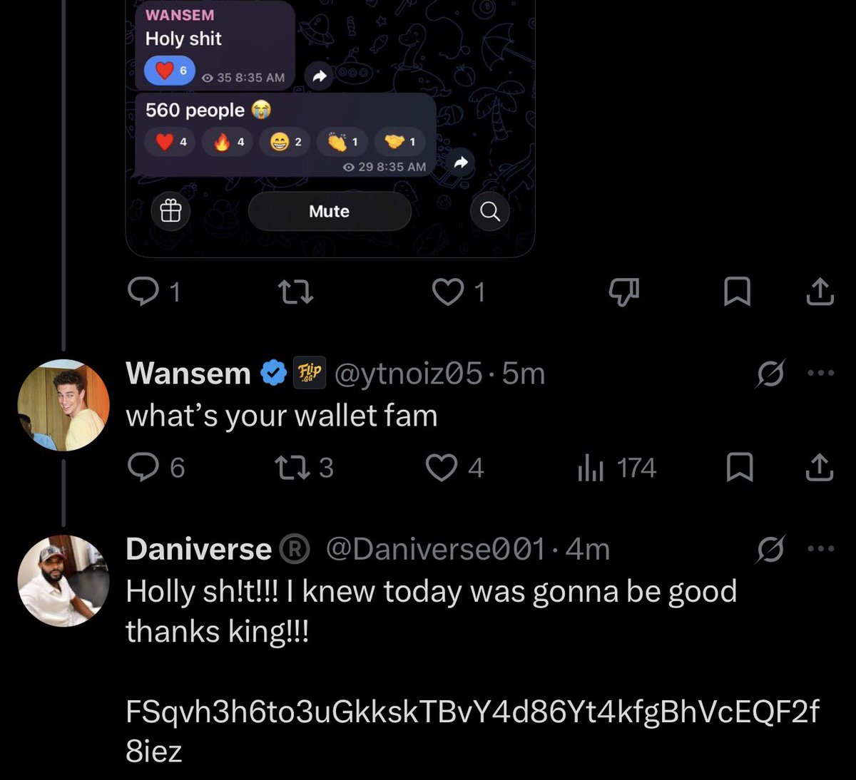 ytnoiz05's tweet photo. All you had to do was be in my Telegram

Don’t worry I’ll send out more solana:9cRCn9rGT8V2imeM2BaKs13yhMEais3ruM3rPvTGpump 

Make sure you follow me + turn notis on https://t.co/uUpqCtBgcD