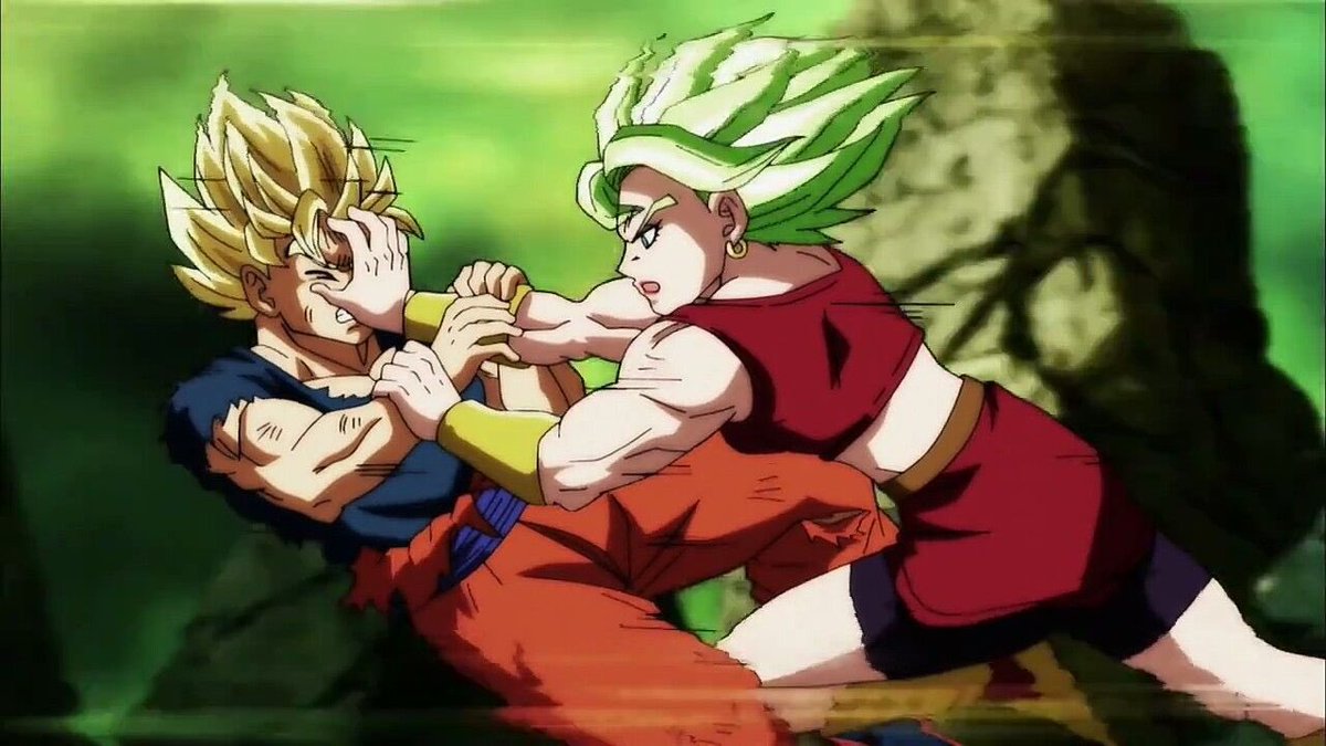 RealmKing1's tweet photo. @NyahojaSarahFan I know you said you don’t know Caulifla or Kale but they’re basically the best depiction of a female characters that doesn’t get sidelined like she ACTUALLY had purpose throughout Super. They even fought Goku and beat him when they fused. Android 18 had great moments in Super too https://t.co/vsVKvWVCwP