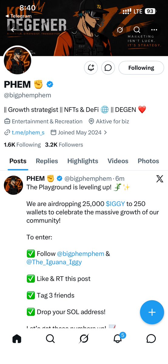 Buzz_crpt's tweet photo. @bigphemphem @The_Iguana_Iggy All tasks done
Check this out guys 
@Drizbit1 @ChimofWeb3 @Momedyh 

Sol addy: JAi1XuMNEiL9JPRkouLTuPh2yqqY1ramuhCtCHRM3RR6 https://t.co/0tir9pzDes