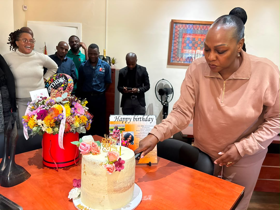 PangaeaZimbabwe's tweet photo. #CelebratingLeadership 
Yesterday we celebrated our Executive Director, Imelda Mahaka's birthday! Thank you for your heart, vision &amp; dedication to our work and communities. Wishing you a year of joy, health &amp; greater impact!
#HappyBirthday #PZFamily https://t.co/a5W3E4DN1Z