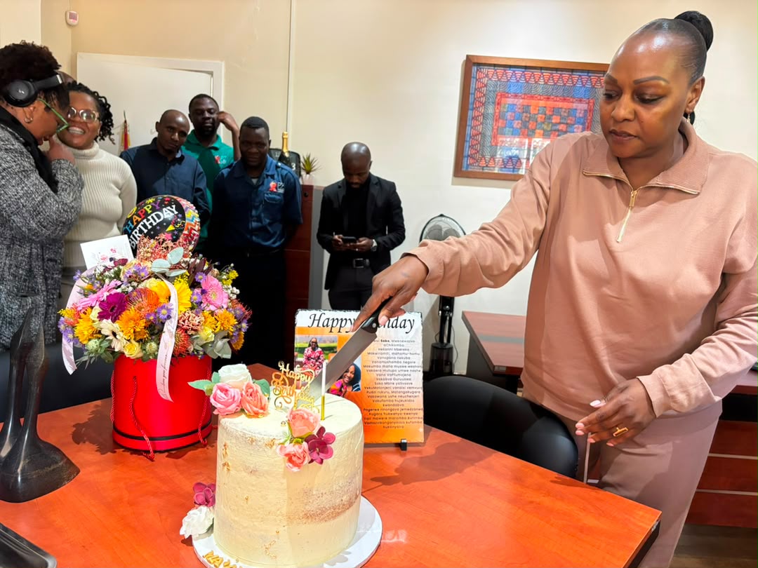 PangaeaZimbabwe's tweet photo. #CelebratingLeadership 
Yesterday we celebrated our Executive Director, Imelda Mahaka's birthday! Thank you for your heart, vision &amp; dedication to our work and communities. Wishing you a year of joy, health &amp; greater impact!
#HappyBirthday #PZFamily https://t.co/a5W3E4DN1Z