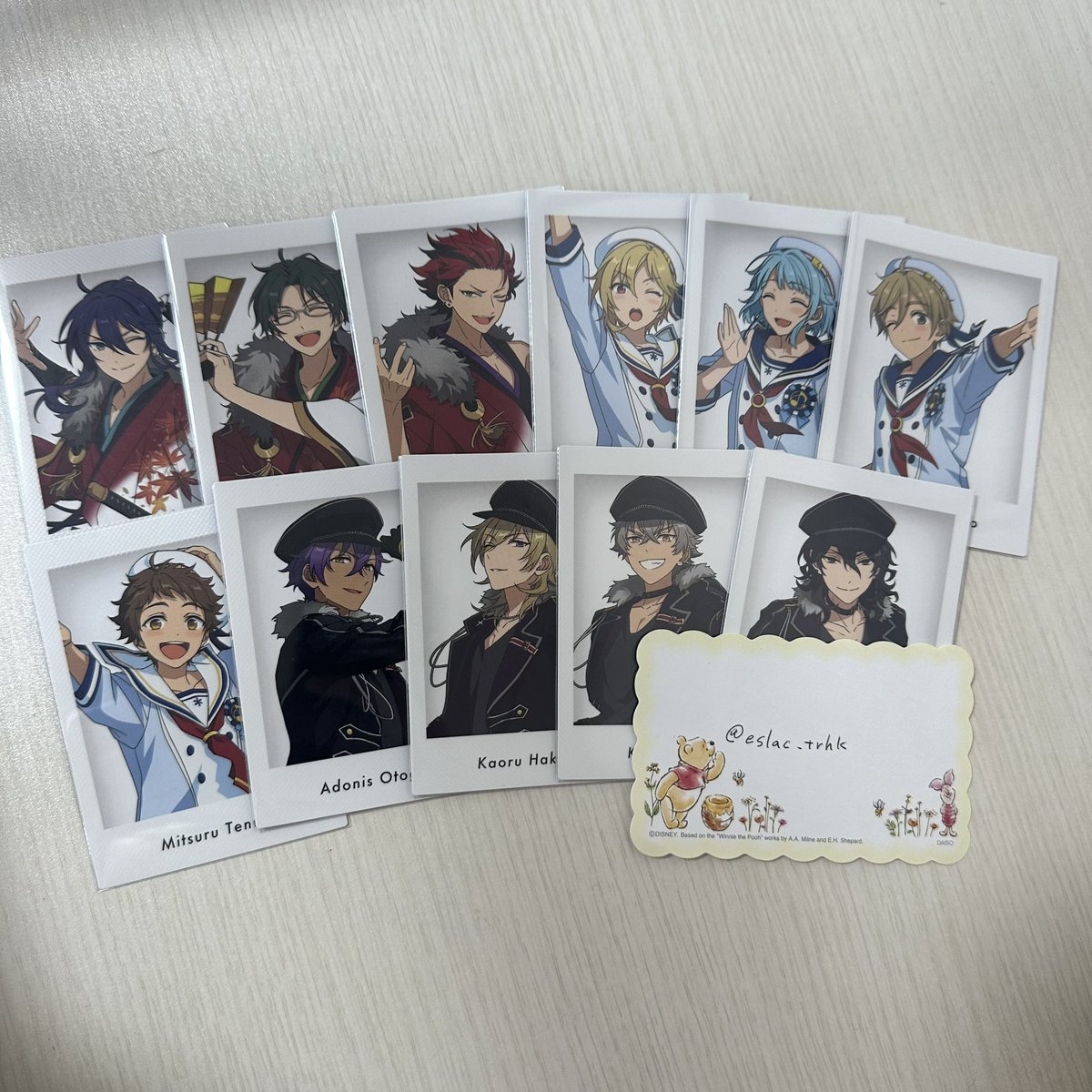 eslac_trhk's tweet photo. 【買取】あんさんぶるスターズ あんスタ 10周年 特典 ぱしゃっつ 紙類

【求】100円/枚 ＋ 送料

【譲】神崎 蓮巳 鬼龍 滝 なずな 創 友也 天満 乙狩 羽風 大神 零

☆ 郵送取引・PayPay支払いのみ

検索からお気軽にお声掛けください https://t.co/EMZyzuYyt7
