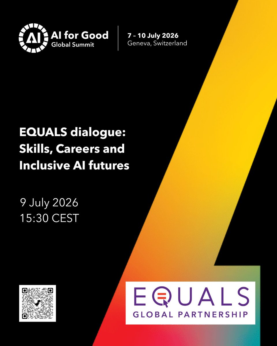 equals's tweet photo. Who gets to shape the AI economy—and who gets left behind?
Join the EQUALS Dialogue: Skills, Careers &amp; Inclusive AI Futures at #AIforGood as experts from OECD, LinkedIn, Alleina AI, ITU &amp; GSMA discuss AI, jobs, skills and women's leadership.
📅 9 July
🕒 15:30
📍 UN AI Hub https://t.co/CxMbYvqV2J
