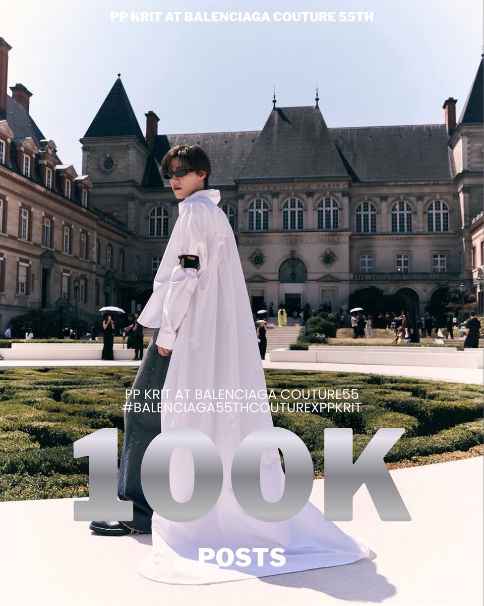 ppkritt_fc's tweet photo. 🤍 ครบ 1 แสนโพสต์

PP KRIT AT BALENCIAGA COUTURE55
#Balenciaga55thCouturexPPKRIT

ขอบคุณทุกคนที่ช่วยกันติดแฮชแท็กให้กับน้องพีพี ฝากสะสมให้น้องเรื่อย ๆ นะคะ⭐️

#BalenciagaCouture #Balenciaga
#PPKritt https://t.co/6SlJvLYNIX