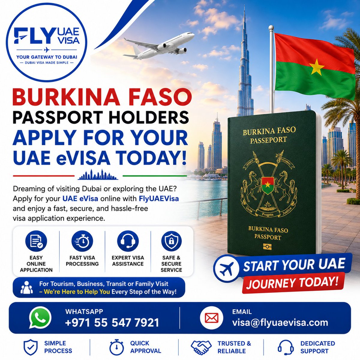 flyuaevisa's tweet photo. 🇧🇫 Burkina Faso Passport Holders – Apply for Your UAE eVisa Today! 🇦🇪✈️

Dreaming of visiting Dubai or exploring the UAE? Apply for your UAE eVisa online with FlyUAEVisa and enjoy a fast, secure, and hassle-free visa application experience. https://t.co/dP7mTmrmt5