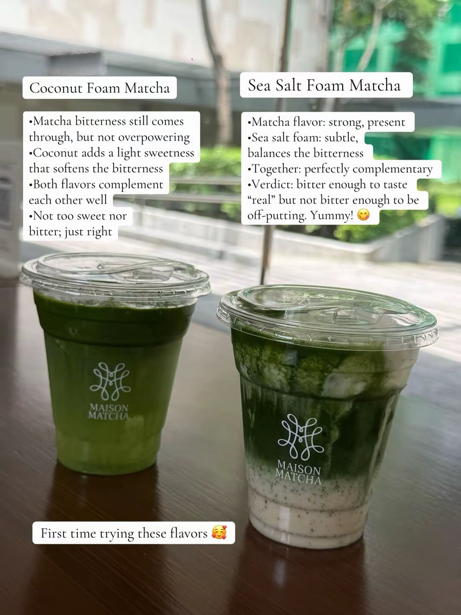 innavalera's tweet photo. Maison Matcha @ Clark. First time trying their Sea Salt Foam Matcha. Ang sarap! 😭🥰 https://t.co/jNrNH2eQih