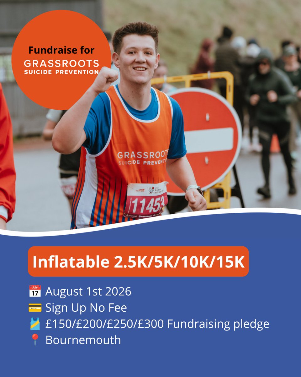 GrassrootsSP's tweet photo. Run to save lives with free entry to a number of fundraising running events across the country. 👟
For more events and to join our fundraising family: https://t.co/E1O7nWkvhO
#CharityRun #RunForACause #RunToSaveLives #SuicidePrevention https://t.co/nsvbmTHqpX