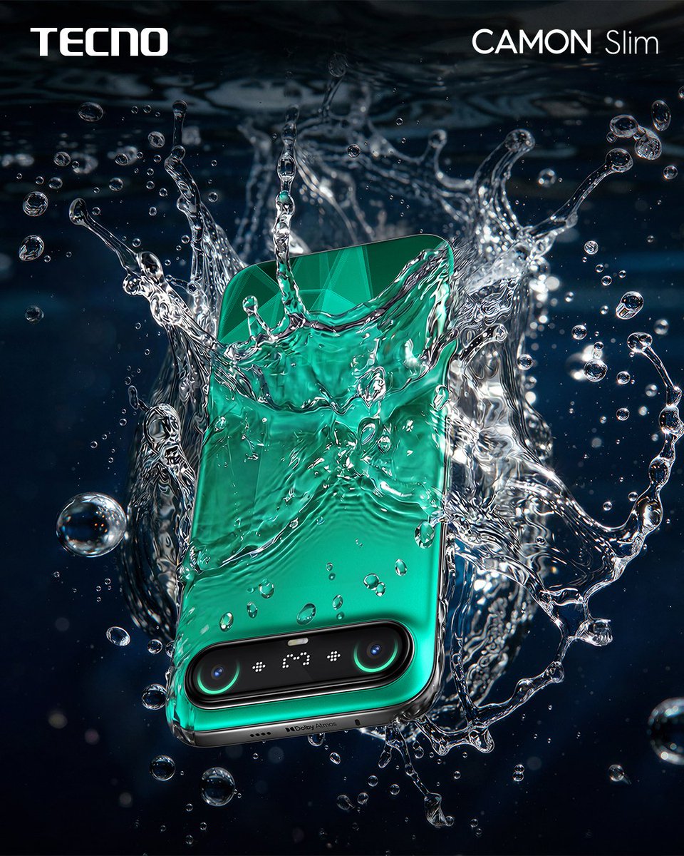 tecnomobile's tweet photo. Splash. Dust. Accidental drops. Bring it on. 💦📱
CAMON Slim is ready for real-life chaos — IP69/IP68 rated, military-grade tough.

#CAMONSlim #HoldThinShineIn #TECNOAI https://t.co/cygXfU3NSt