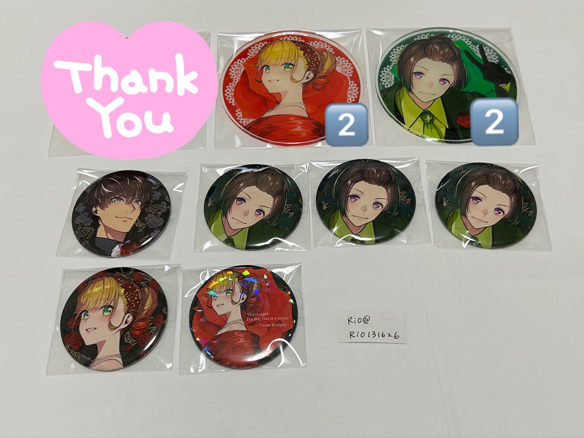 Rio131626's tweet photo. 【交換】BUSTAFELLOWS バスタフェ プロム  アクリルフォト 箔押し オーロラ アクスタ 缶バッジ コースター

譲 リンボ、テウタ、ヘルベチカ、モズ
     スケアクロウ

求 同種シュウ

郵送希望📮
お気軽にお声かけください
コースターは各2点あります https://t.co/a8oCCMChMq