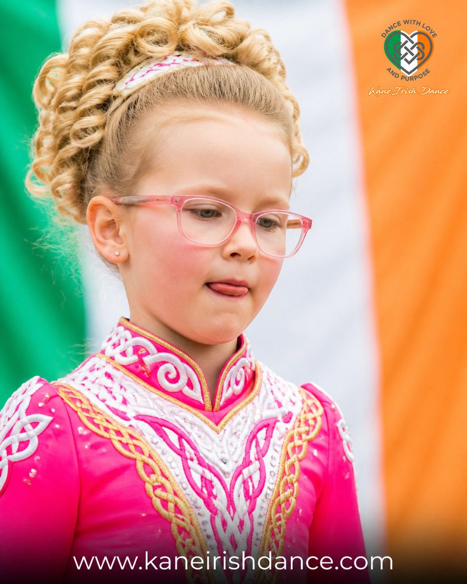 KaneIrishDance's tweet photo. When the focus is as bright as that hot pink dress! 💖 Caught mid-thought working through those new steps. Even when they're daydreaming, they're preparing for the next big performance! 🏆✨ #KaneIrishDance https://t.co/2pRiPPxl9i