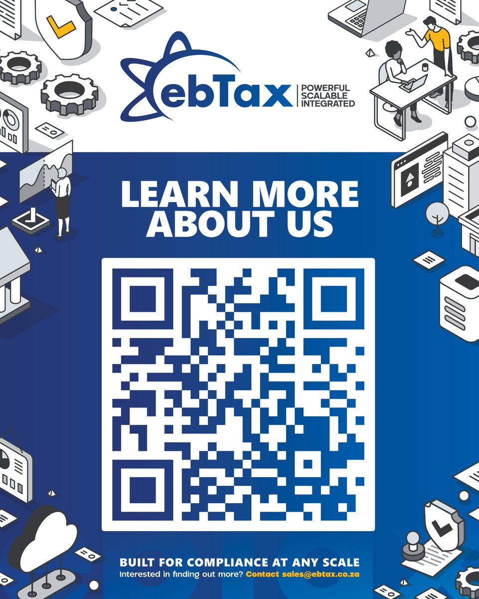 ebtax_official's tweet photo. Learn more about us - scan the QR code for our full company profile.

👇 Point your camera to get started.

#RegTech #TaxCompliance #ebTax #WorkflowAutomation #CompanyProfile https://t.co/qW9pGd13BT