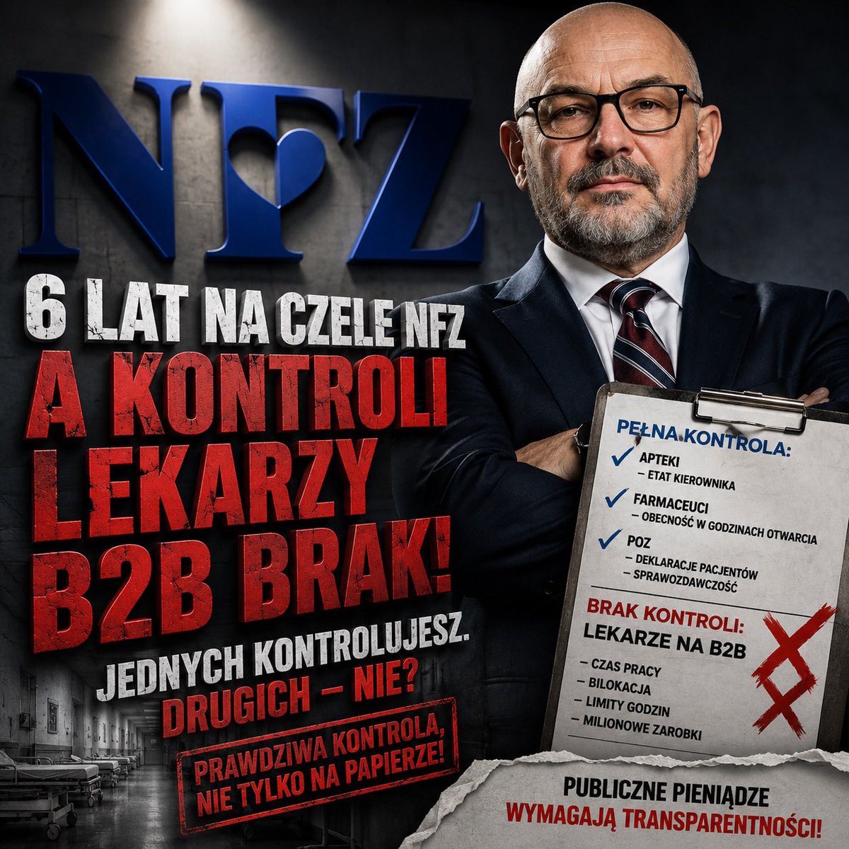 PaniNaSzpilkach's tweet photo. Pani redaktor, bardzo proszę o zaproszenie pana Filipa Nowaka do debaty.
Jest w NFZ od 2019 roku czyli prezes wszystkich opcji politycznych. Jesteśmy ciekawi, co przez prawie sześć lat robił w sprawie realnej kontroli czasu pracy lekarzy na kontraktach B2B. Dlaczego ten temat nie został poruszony, podczas gdy NFZ bardzo skutecznie kontroluje magistrów farmacji w aptekach i lekarzy POZ? To dość dziwne, prawda?