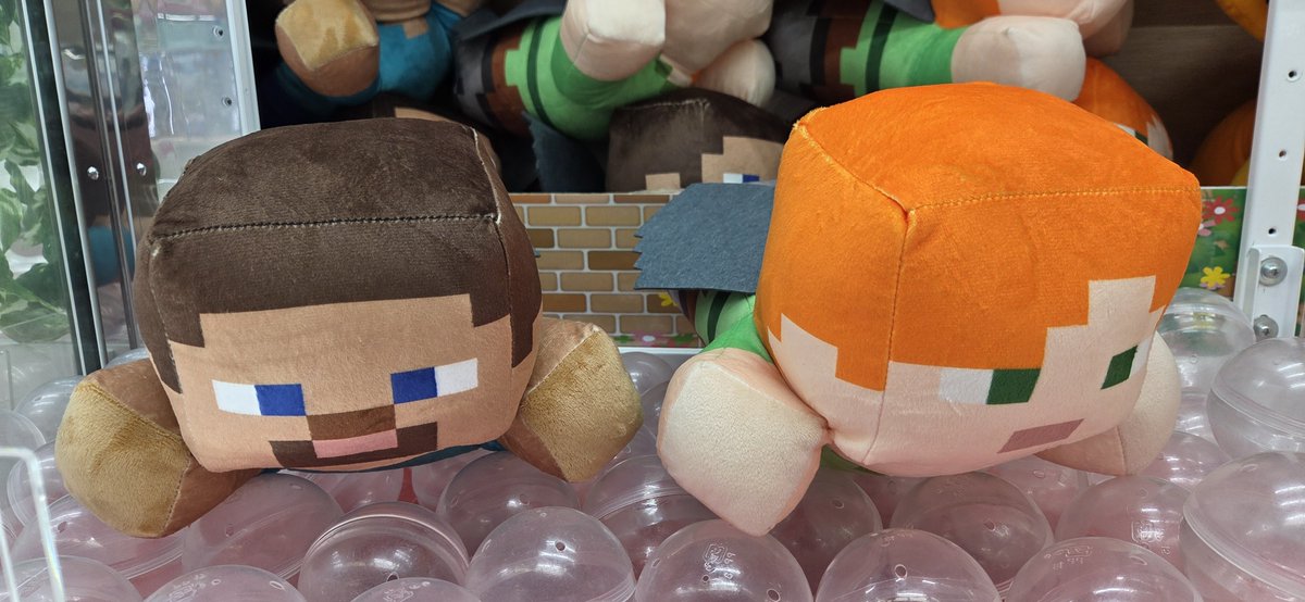 マインクラフト エリトラBIGぬいぐるみ：スティーブ：アレックス』入荷