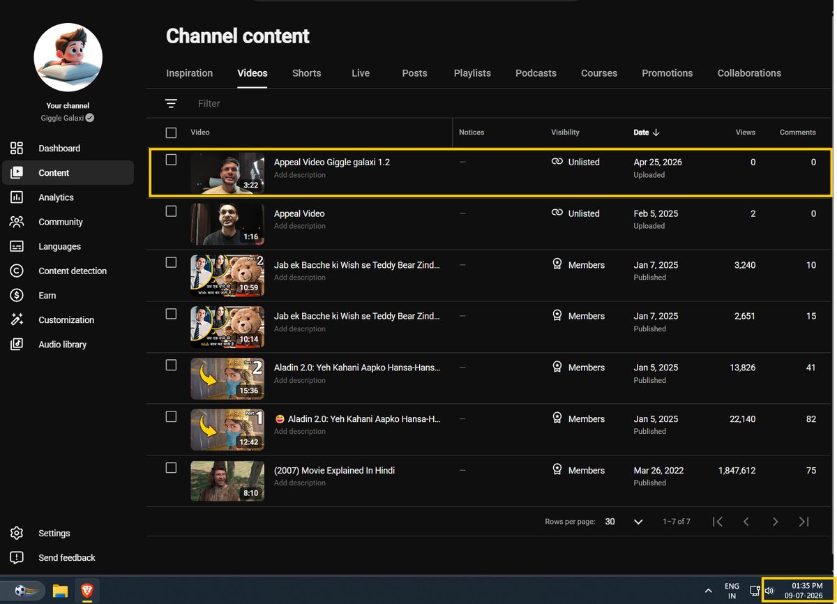 Deepak001516's tweet photo. Day 89. I’m still waiting for a fair human review. You determined that my channel contains Inauthentic Content, yet my appeal video explaining my full workflow and the value I add still has 0 views. Please watch my appeal before making a final decision. @TeamYouTube @YouTube https://t.co/5shpTeZZQI