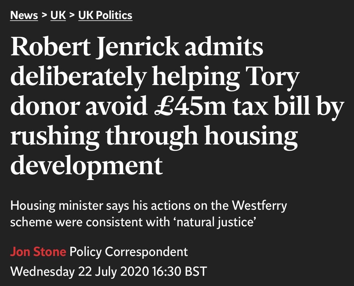 againwithfeline's tweet photo. @PolitlcsUK Jenrick for sale?!

Well that’s.. entirely expected. https://t.co/LqGF4fv382
