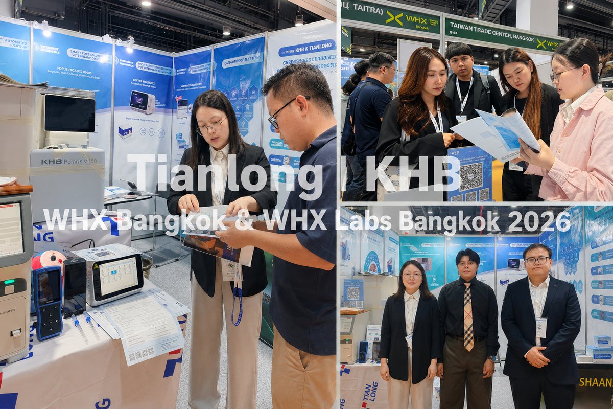TianlongGlobal's tweet photo. Meet us at WHX Bangkok 2026！
Booth G40👏
July 8-10, QSNCC. 
Explore blood screening, POCT, veterinary diagnostics &amp; more. Let's connect and advance diagnostics together. 👉 https://t.co/ahf8MNoMhL #WHXBangkok #POCT #VeterinaryDiagnostics #Tianlong https://t.co/zAVcj5vgvO