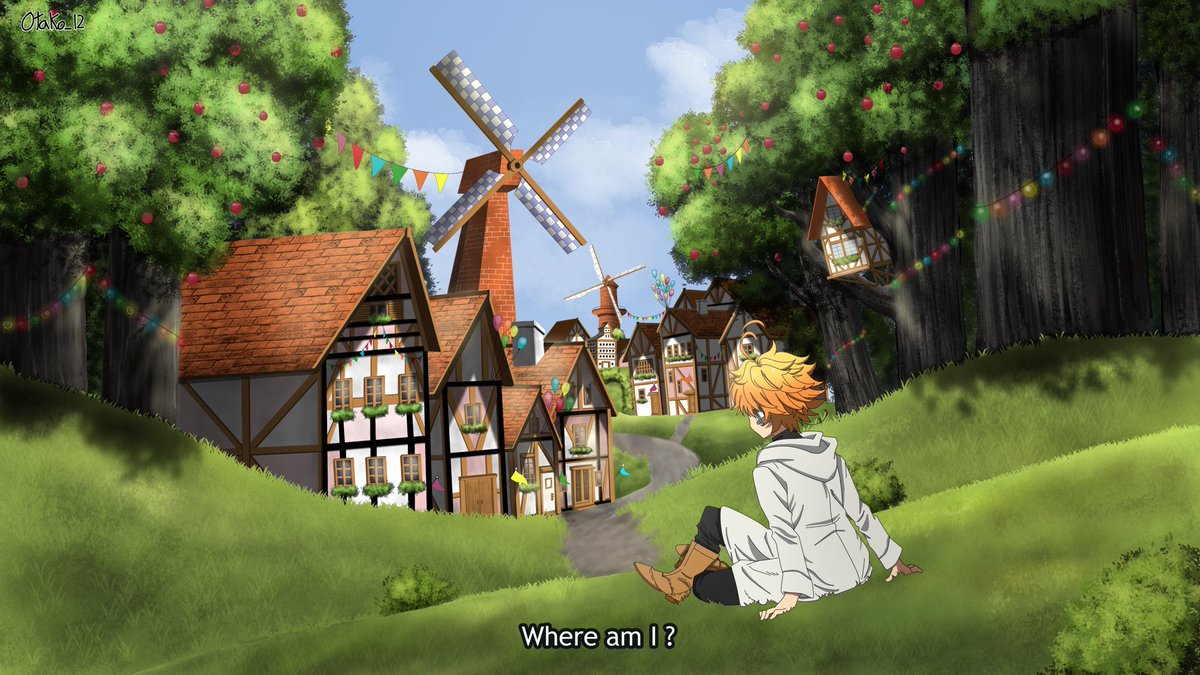 ODraw12's tweet photo. Emma in goldy pond anime style #thepromisedneverland #約束のネバーランド https://t.co/H24wg7wblW