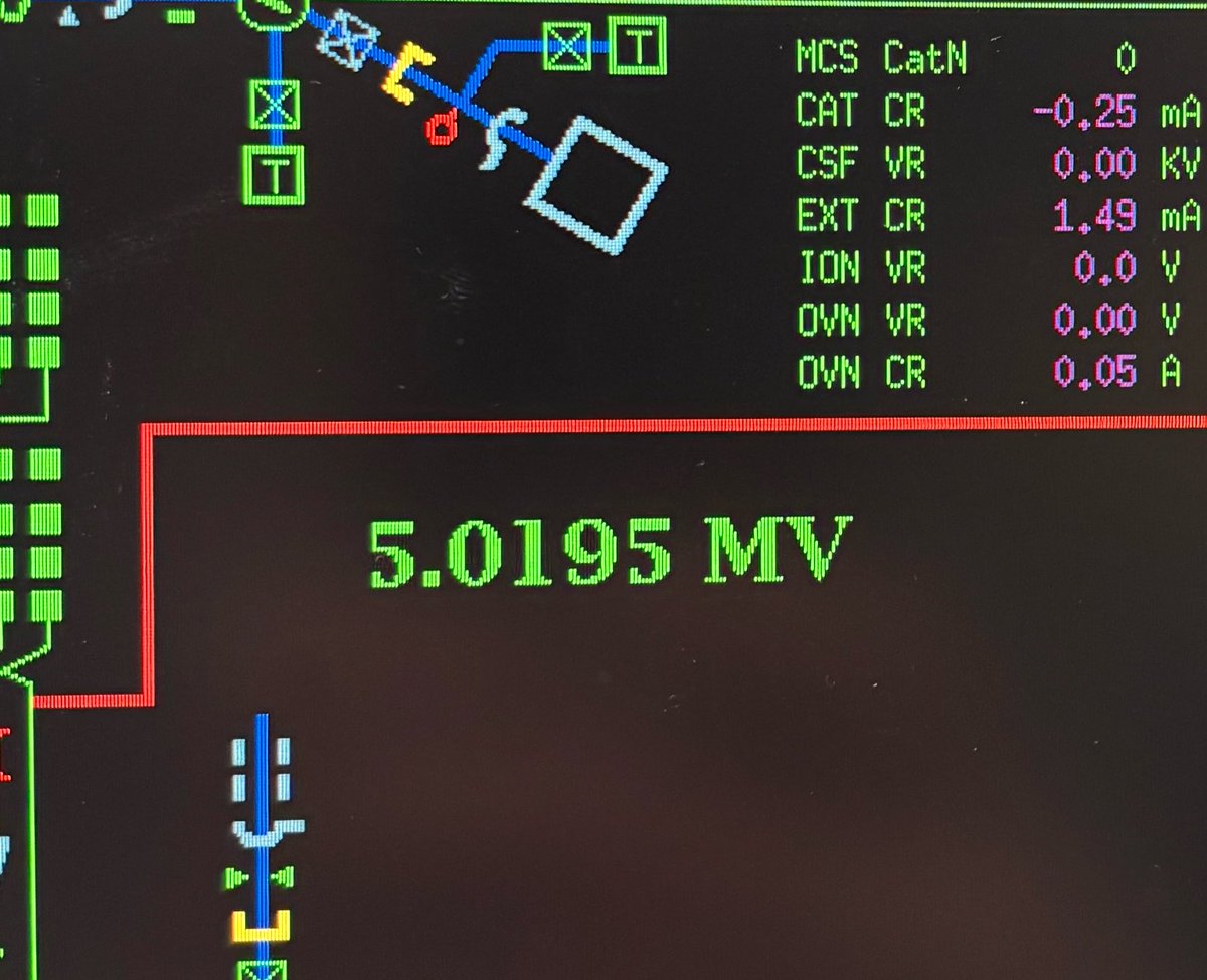 MALT_Utokyo's tweet photo. 来週の36Cl-AMS(塩素36加速器質量分析)のマシンタイムに向けて、イオン源清掃とコンディショニングをしています。
順調に5MVまで上がりました！ https://t.co/sPwJD7Oq51