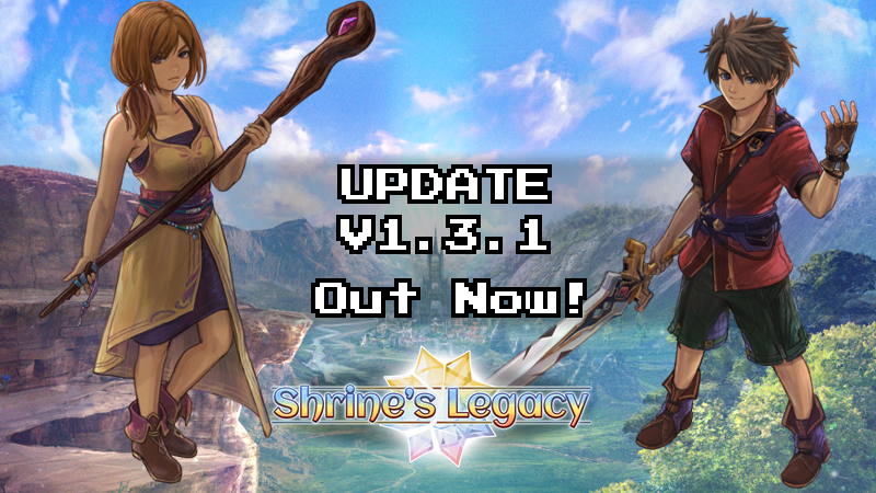 ShrinesLegacy's tweet photo. Shrine's Legacy just got another small update, focusing on bugfixes to our free DLC expansion, teleporters for some dungeons, and fixes to the Japanese localization. #gamedev #indiedev

Our 25% OFF sale has also been extended to July 23rd! Patch notes and links below! 👇 https://t.co/lffsT5Xt7L