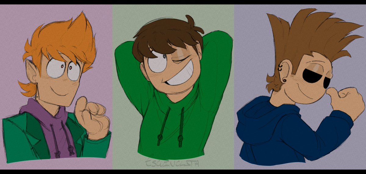 _Escuinclita_'s tweet photo. No Tord cause I couldn't figure out how I wanted to draw him..
💜💚💙

#Eddsworld https://t.co/JzGgGRoOlu