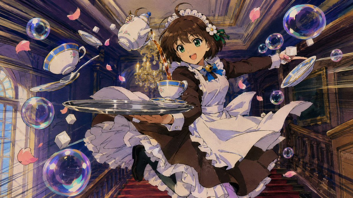 90s Anime Action Maid