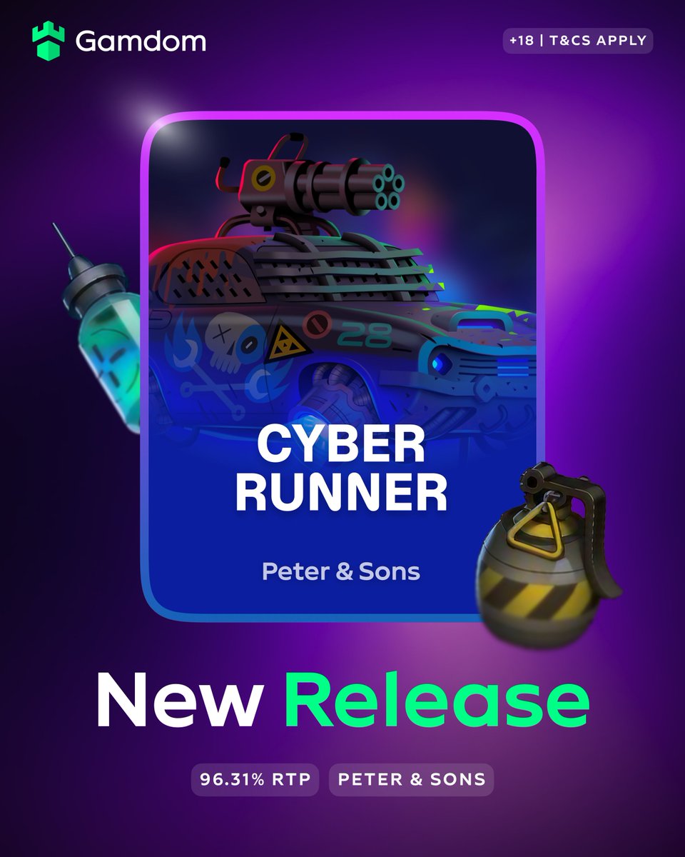 gamdom's tweet photo. Enter a futuristic cyberpunk world with cascading wins, expanding wilds, and powerful multipliers.

Up to 12,000x max win awaits.

Win Free Spins:
💚 Like + 🔄 Repost + 🆔 Drop your Gamdom UserID

🔗 https://t.co/t6cEvyQhE2 https://t.co/Uq7CTUywqs