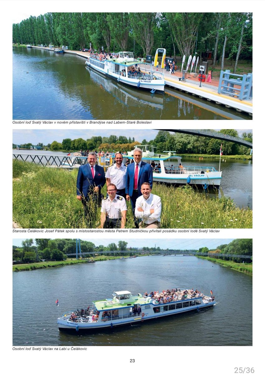 P_Studnicka's tweet photo. #Labe ⚓️| Letní speciál časopisu Vodní cesty a plavba informuje o nové osobní lodní lince na Labi mezi Starou Boleslaví a #Čelákovice ve @StredoceskyK, kterou zajišťuje výletní loď Sv. Václav⛴️.
Časopis je zdarma ke stažení 👇
https://t.co/CMTGnH4FiU https://t.co/TQvsnwewIp