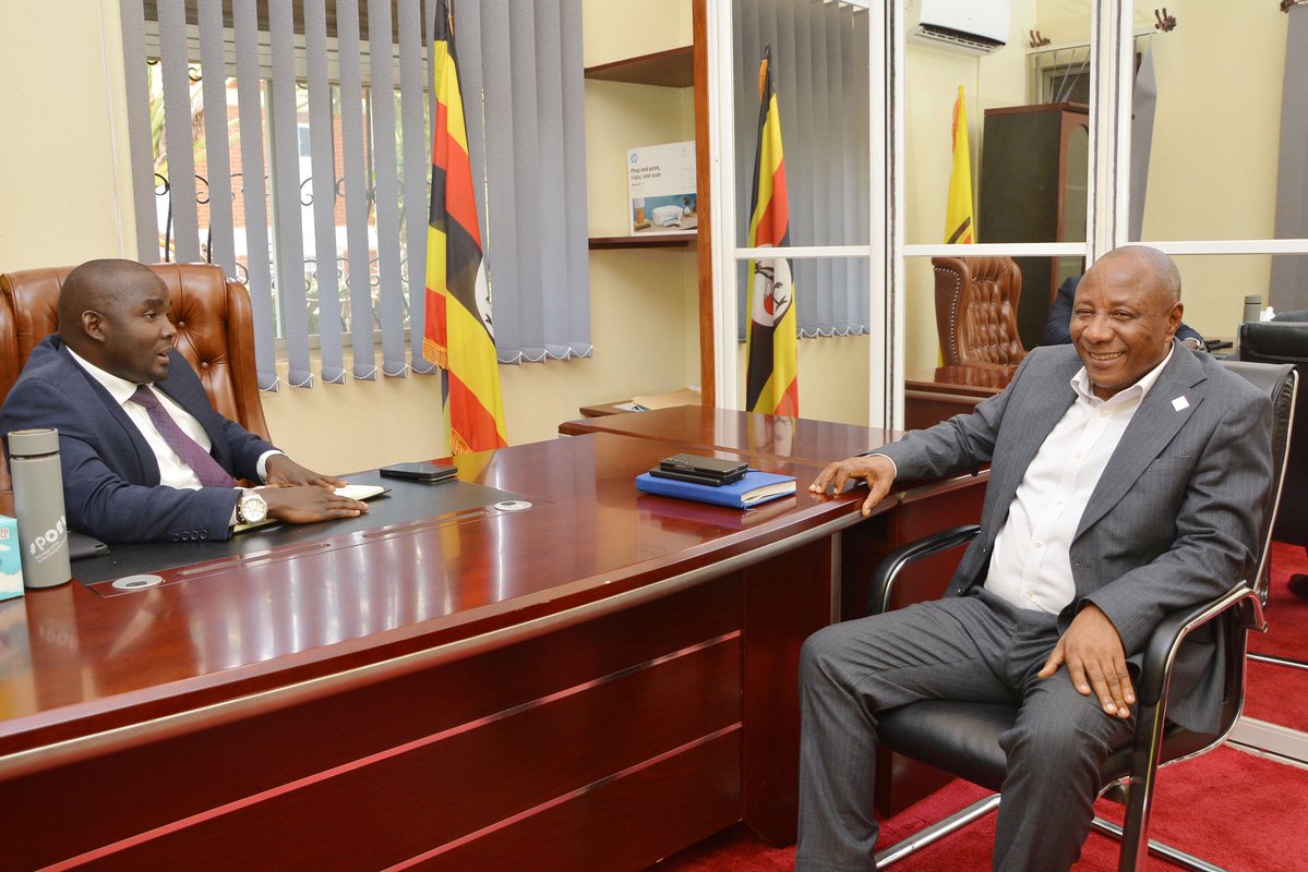 PLUsecretariat's tweet photo. Our General Secretary, has this afternoon held a meeting with former Minister for ICT &amp; PLU, Central Committee member, PO 021, Hon. Kabyanga Godfrey.

Among other pertinent issues, the two leaders discussed strategies for advancing PLU mobilization in the Rwenzori Sub-Region. https://t.co/nIhSZguOXJ