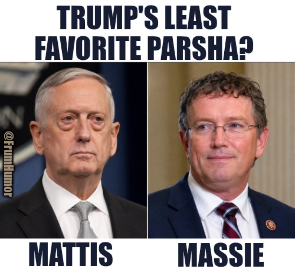 mosheklass's tweet photo. What are Trump's least favorite parshas? https://t.co/p2BJ6NtztF