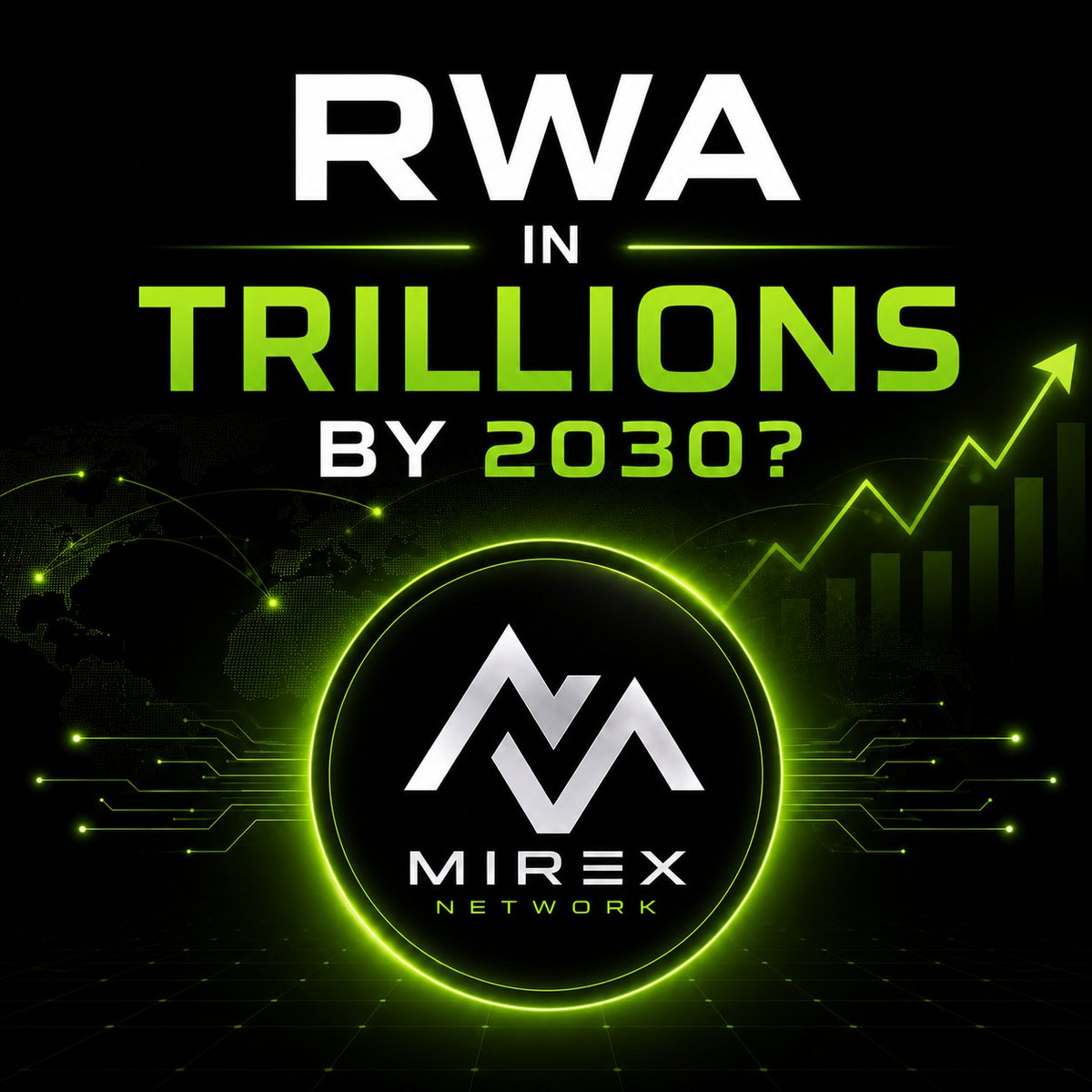 habibullahx24's tweet photo. If you want to know where the smart capital is moving, stop chasing 5- minute meme pumps and look at the actual ledger. 

​The Real-World Asset (RWA) tokenization sector is rapidly transforming into multi trillion-dollar institutional gateway, and @mirex_network  is quietly building the exact infrastructure needed to lead this massive shift.

​If you are tired of watching the crypto market move on pure, speculative hype, it’s time to pay attention to where the smart money is actually heading. 

With monthly RWA derivative trading volumes on centralized exchanges peaking near a historic $200 Billion, the need for secure, compliant, and hyper-scalable financial rails is higher than ever.

Which RWA project you think will be massive in the coming years ?