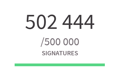 FahdouMarconi's tweet photo. Les 500k signatures contre le permis de tuer ! 💪

Même si c'est dépassé vous pouvez toujours continuer à signer, merci ! 🙏

➡️ https://t.co/XaahvdmQaS https://t.co/EWy8ZHLi63