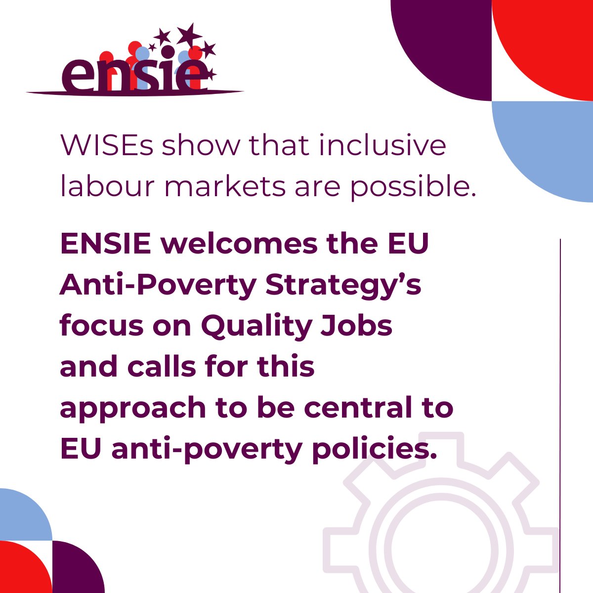 ensienetwork's tweet photo. 💼 A job alone doesn’t end poverty.

⚙️Quality jobs must mean support, fair conditions, skills and career prospects.

🌱 #WISEs show inclusive labour markets are possible.

❗️ENSIE urges EU and national anti-poverty policies to tackle in-work poverty. https://t.co/1UbLzIvpjg
