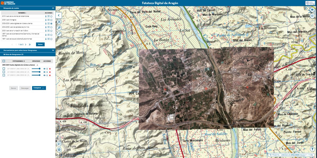 IGEAR_Aragon's tweet photo. Tres fotogramas del núcleo urbano de Fraga (#Huesca) a escala 1:5000. Año 2006.
Corresponden a la colección de "Vuelos digitales de núcleos urbanos (2005-2025)" de la fototeca digital del #IGEAR
👉https://t.co/WiyJ3BJtco https://t.co/tZhPCBmsY6