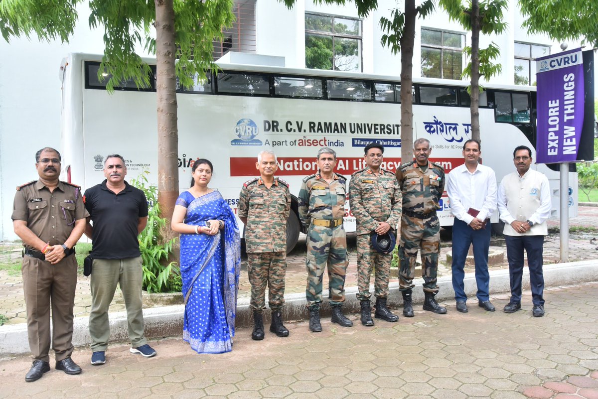 cvruCG's tweet photo. 🪖 From Raipur to Delhi—the march of discipline continues! 🇮🇳
Deputy Group Commander S. Ramesh’s inspection at CVRU’s Thal Sainik Selection Camp wasn’t just about reviewing cadets—it was about igniting ambition.
#CVRU #NCC #ThalSainikCamp #LeadershipInAction #NationBuilders https://t.co/jmPd2zP1jF