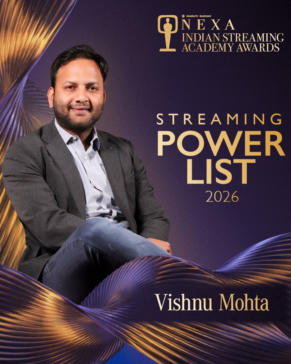 StreamingAwards's tweet photo. Presenting the ISAA Power List 2026.

Honouring the personalities whose contributions over the past 12 months have left a lasting impact on India's streaming industry and earned them a place on this year's list.

@VishnuMohta , Co-Founder, LoglineAI & @hoichoitv  | Executive Director, @SVFsocial, has been a driving force behind the rise of regional streaming in India, building hoichoi into a leading platform for Bengali entertainment while championing original storytelling, technological innovation, and the global reach of regional content.

Congratulations on being featured in the Indian Streaming Academy Awards Power List 2026.

ISAA 3rd Edition
 July 18 • Fairmont Mumbai
 info@streamingacademy.in

#ISAA2026 #IndianStreamingAcademyAwards #PowerList2026 #StreamingExcellence #OTTIndia