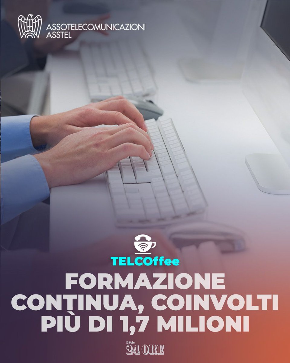 asstel_it's tweet photo. Tra le notizie #TelCoffee segnaliamo il XXV Rapporto sulla Formazione Continua di @InappGov.

Nel 2024 la formazione continua ha coinvolto oltre 1,7 milioni di lavoratori, con un tasso di partecipazione degli adulti salito al 10,4%. Cresce anche l'utilizzo dell'AI a supporto dei percorsi formativi.

Un tema che #Asstel pone al centro del Manifesto per la Crescita Digitale. La trasformazione nasce dalle persone: competenze e formazione continua guidano l'innovazione.