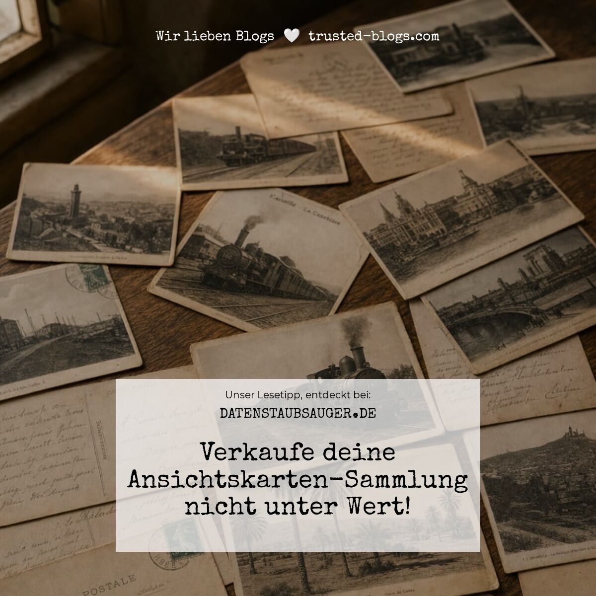 trustedblogs's tweet photo. Erkenne den wahren Wert deiner Ansichtskarten-Sammlung, bevor ein Händler ihn für dich erkennt.
👉 https://t.co/Bt51xhBCas
#Ansichtskarten #Sammlerwert #Philokartist @etradogmbh https://t.co/GLXRQAmRCf