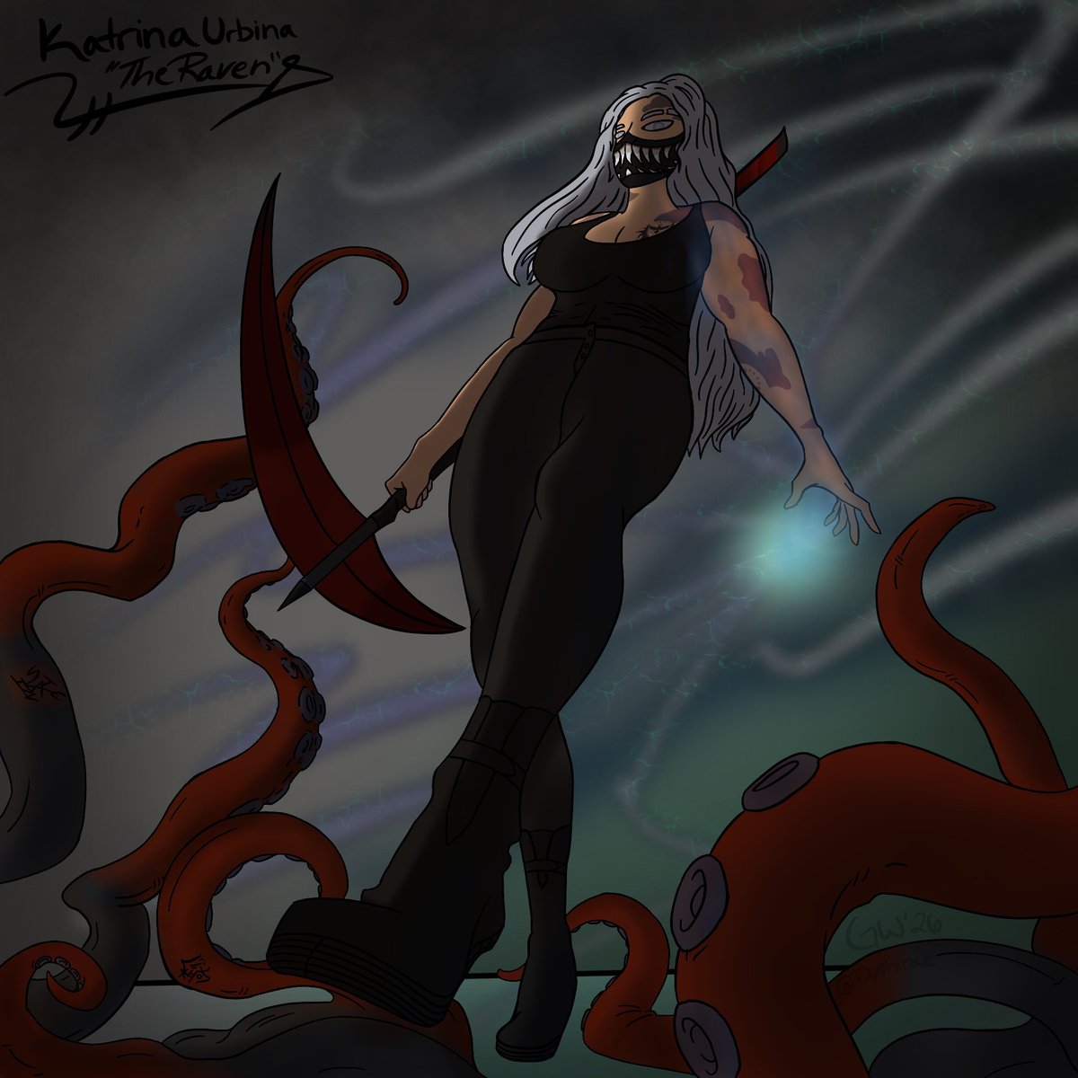 Dystxnce's tweet photo. Finally did another piece for my demon hunting mercenary https://t.co/uHtO0HfL3X